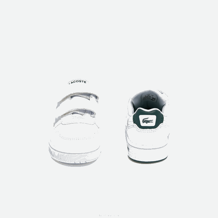 Lacoste tênis sintético com clipe em t bebês branco e verde escuro 1r5 88BL2942 - Image 5