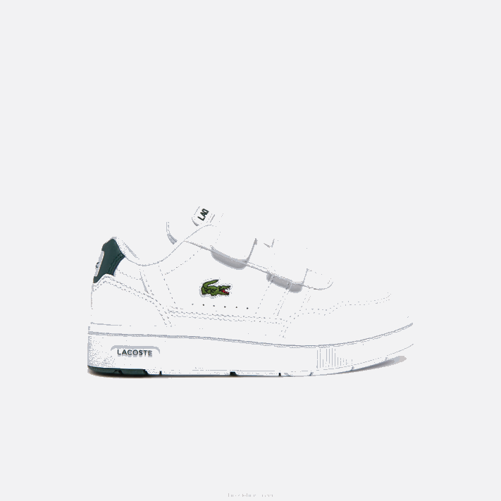 Lacoste tênis sintético com clipe em t bebês branco e verde escuro 1r5 88BL2942 - Image 1