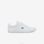 Lacoste tênis sintético e couro chaymon homens branco 21g 88BL1867