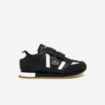Lacoste tênis sintético parceiro crianças preto e branco 312 88BL3239
