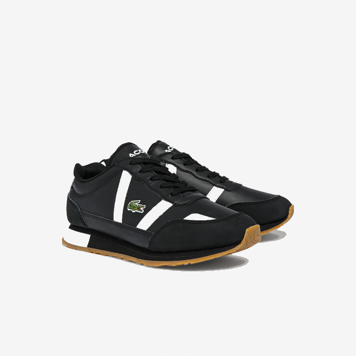 Lacoste tênis sintético parceiro juniores preto e branco 312 88BL3318 - Image 2