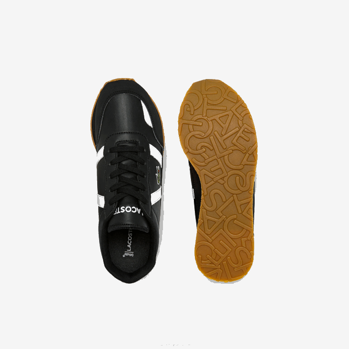 Lacoste tênis sintético parceiro juniores preto e branco 312 88BL3318 - Image 4