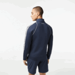 Lacoste tênis x daniil medvedev moletom com zíper homens azul branco c9c 88BL312 - Image 3