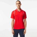 Lacoste tênis x daniil medvedev polo homens vermelho s5h 88BL233