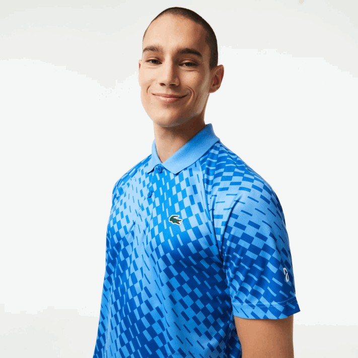 Lacoste tênis x novak djokovic versão fã polo homens yiq azul 88BL108 - Image 2