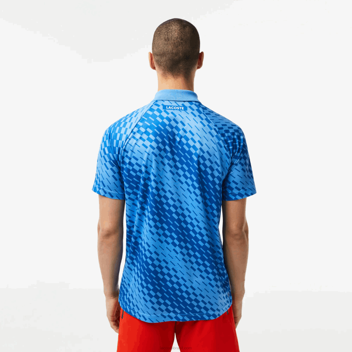 Lacoste tênis x novak djokovic versão fã polo homens yiq azul 88BL108 - Image 3