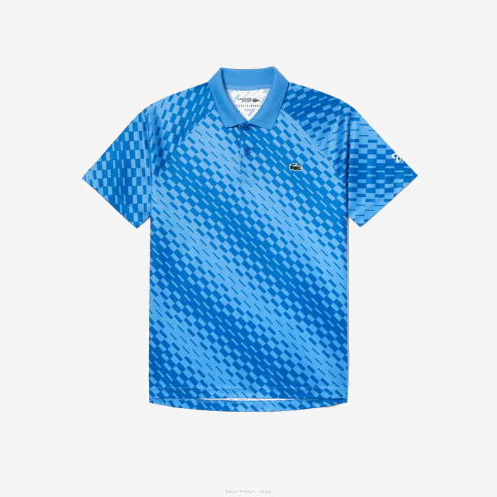Lacoste tênis x novak djokovic versão fã polo homens yiq azul 88BL108 - Image 4