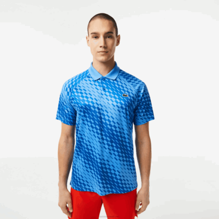 Lacoste tênis x novak djokovic versão fã polo homens yiq azul 88BL108