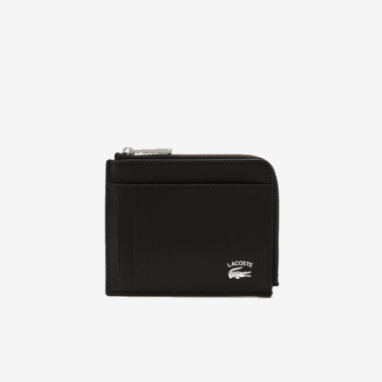 Lacoste titular do cartão zip inscrição contraste homens preto 000 88BL2134