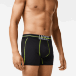 Lacoste tronco de jersey sem costura homens preto amarelo 9y2 88BL1492 - Image 2