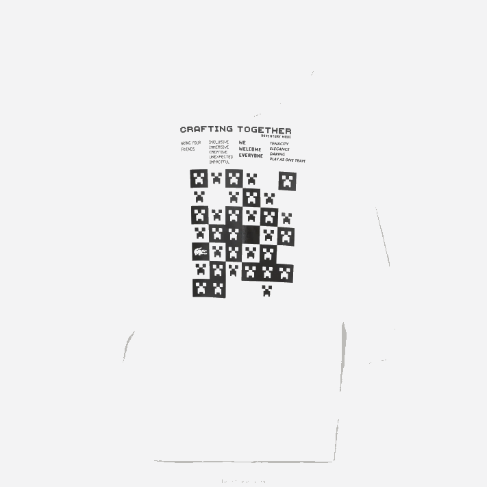 Lacoste vestido com capuz de lã orgânica live x minecraft mulheres branco 001 88BL2521 - Image 6