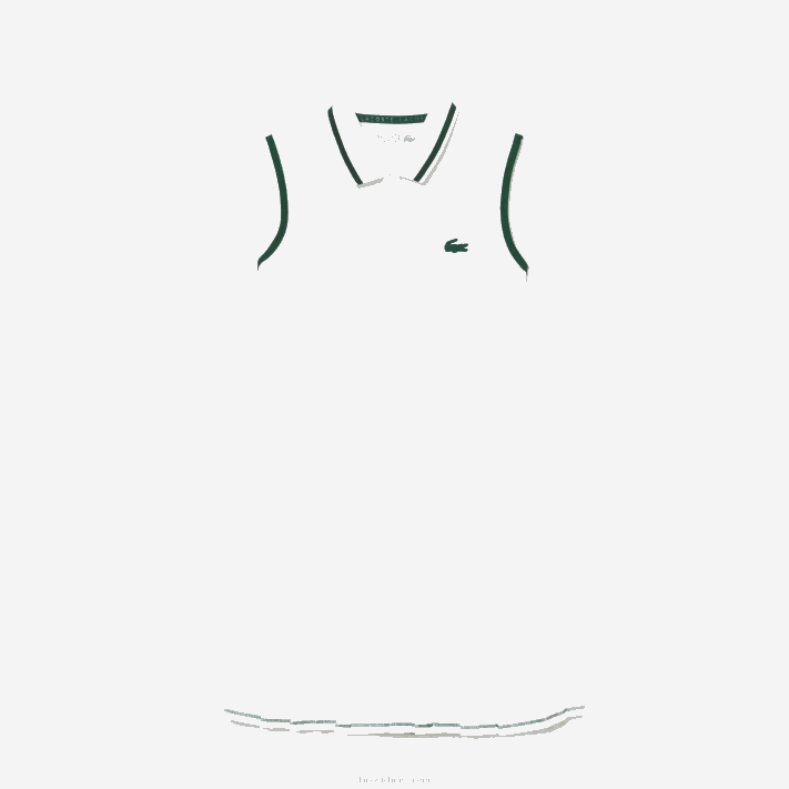 Lacoste vestido de tênis plissado curto esportivo embutido mulheres branco verde pb4 88BL2355 - Image 4