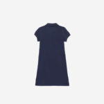 Lacoste vestido polo de algodão garotas azul marinho 166 88BL3083 - Image 6