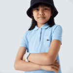 Lacoste vestido polo de algodão garotas hbp azul 88BL3094 - Image 2