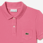 Lacoste vestido polo de algodão garotas rosa 2r3 88BL3081 - Image 6