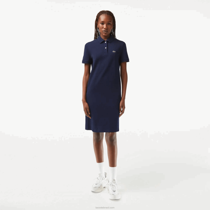 lacoste_vestido_polo_malha_pique_mulheres_azul_marinho_166_88bl2361.png Lacoste vestido polo malha piquê mulheres azul marinho 166 88BL2361 - Image 1