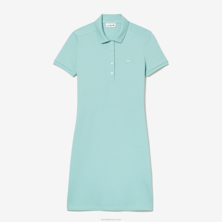 Lacoste vestido polo piquê de algodão elástico mulheres perfeito lgf 88BL2368 - Image 3