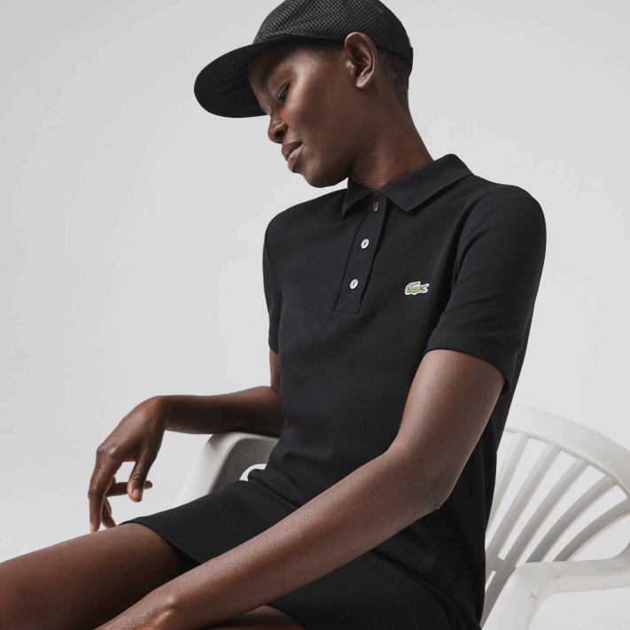 lacoste_vestido_polo_pique_manga_trompete_mulheres_preto_031_88bl2510.png Lacoste vestido polo piquê manga trompete mulheres preto 031 88BL2510 - Image 1
