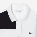 Lacoste vestido polo piquet patchwork mulheres branco sbh 88BL2519 - Image 4