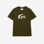 lacoste x a.p.c. camiseta de jérsei mulheres verde caqui wtw 88BL925