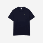 Lacoste xl regular fit pima camiseta de jérsei de algodão homens azul marinho 166 88BL653 - Image 5
