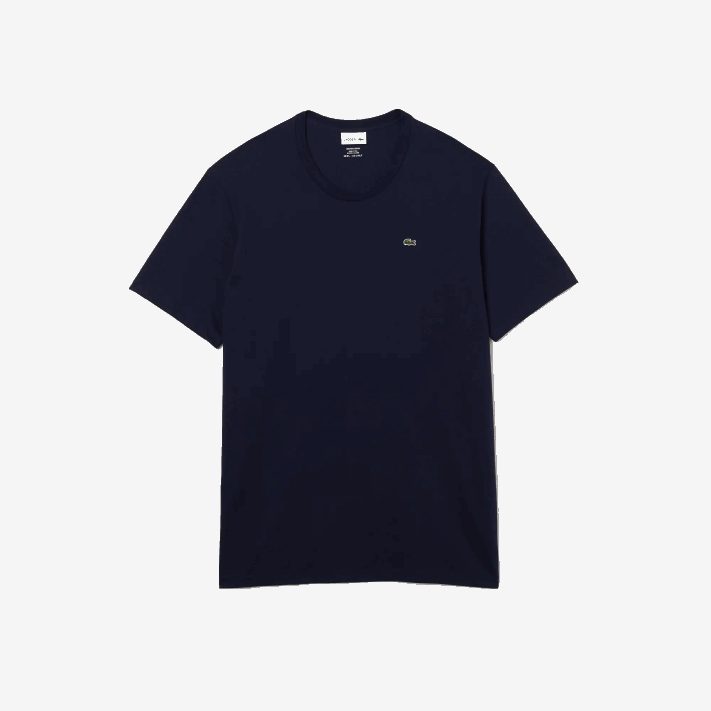 Lacoste xl regular fit pima camiseta de jérsei de algodão homens azul marinho 166 88BL653 - Image 5