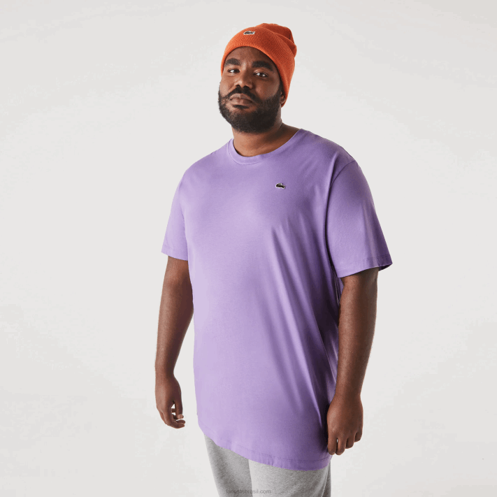 lacoste_xl_regular_fit_pima_camiseta_de_jersei_de_algodao_homens_gfu_roxo_88bl822.png Lacoste xl regular fit pima camiseta de jérsei de algodão homens gfu roxo 88BL822 - Image 1