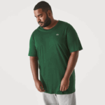 Lacoste xl regular fit pima camiseta de jérsei de algodão homens verde 132 88BL684