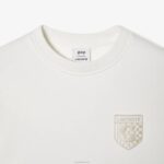moletom de lã de algodão não escovado lacoste x goop mulheres branco 70v 88BL2674 - Image 2