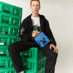 bolsa cruzada vertical lacoste x minecraft em canvas homens aerien minecraft j92 88BL2034
