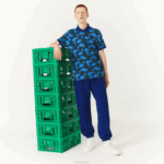 calça jogging de lã de algodão orgânico lacoste x minecraft homens bdm azul 88BL1174 - Image 2