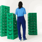 calça jogging de lã de algodão orgânico lacoste x minecraft homens bdm azul 88BL1174 - Image 3