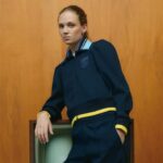 Jaqueta Piqué Lacoste x Goop mulheres azul marinho 166 88BL2669