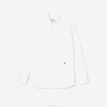 Lacoste a.p.c. camisa de algodão de ajuste relaxado homens branco 001 88BL1631 - Image 4
