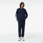 Lacoste agasalho de tênis estampado esportivo homens azul marinho 423 88BL1172