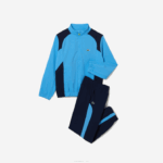 Lacoste agasalho esportivo color block para tênis crianças azul marinho y25 88BL3186 - Image 6