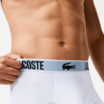 Lacoste baú em jersey de poliéster reciclado com 3 unidades homens preto cinza escuro branco shq 88BL1561 - Image 4