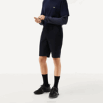 Lacoste bermuda de algodão stretch slim fit homens azul marinho hde 88BL454 - Image 2