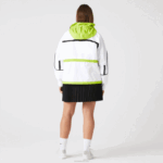 Lacoste blusão de náilon mulheres branco amarelo ug5 88BL2621 - Image 3