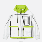 Lacoste blusão de náilon mulheres branco amarelo ug5 88BL2621 - Image 6