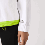 Lacoste blusão de náilon mulheres branco amarelo ug5 88BL2621 - Image 8