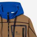 Lacoste blusão de náilon mulheres marrom azul 9fg 88BL2620 - Image 2