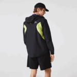 Lacoste blusão esportivo embalável homens preto amarelo 60r 88BL1254 - Image 3
