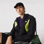 Lacoste blusão esportivo embalável homens preto amarelo 60r 88BL1254 - Image 7