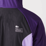 Lacoste blusão esportivo embalável homens preto roxo 6kb 88BL1255 - Image 8