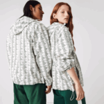 Lacoste blusão pulôver com estampa de monograma vivo homens branco verde pt2 88BL1291 - Image 3