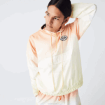 Lacoste blusão pulôver leve ao vivo homens laranja branco amarelo z81 88BL1281 - Image 2