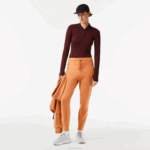 Lacoste body gola com zíper mulheres bordeaux zs1 88BL2496
