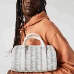 Lacoste bolsa boston com estampa de monograma mulheres farine sinople f89 88BL2878