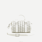 Lacoste bolsa boston com estampa de monograma mulheres farine sinople f89 88BL2878 - Image 3